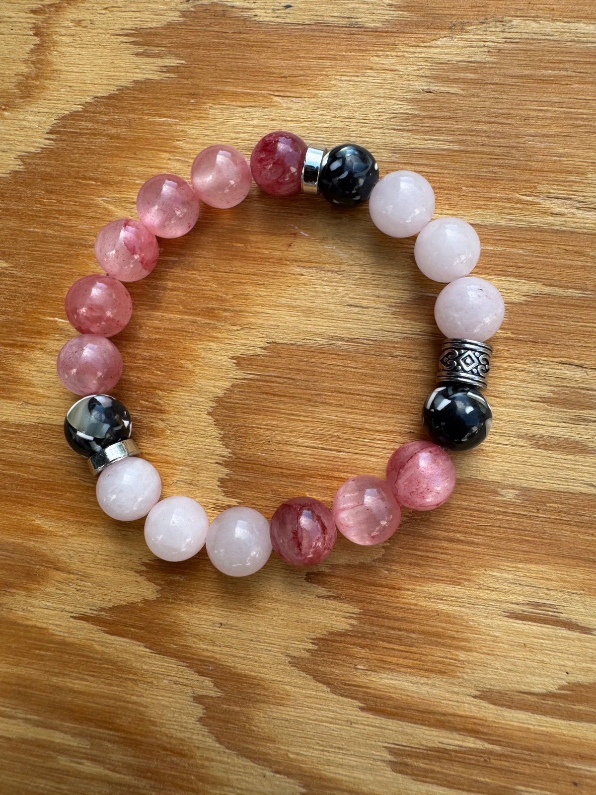 Strawberry Quartz+Rose Quartz mix