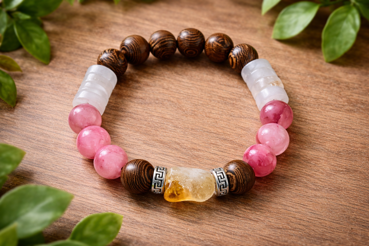 Citrine+Strawberry Quartz+Rose Quartz mix