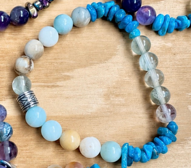 Blue Apatite Mix
