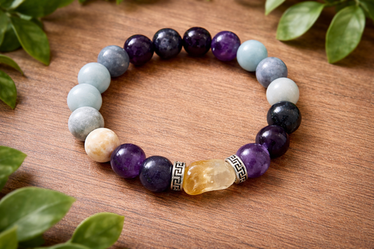 Citrine+Amazonite+Amethyst mix