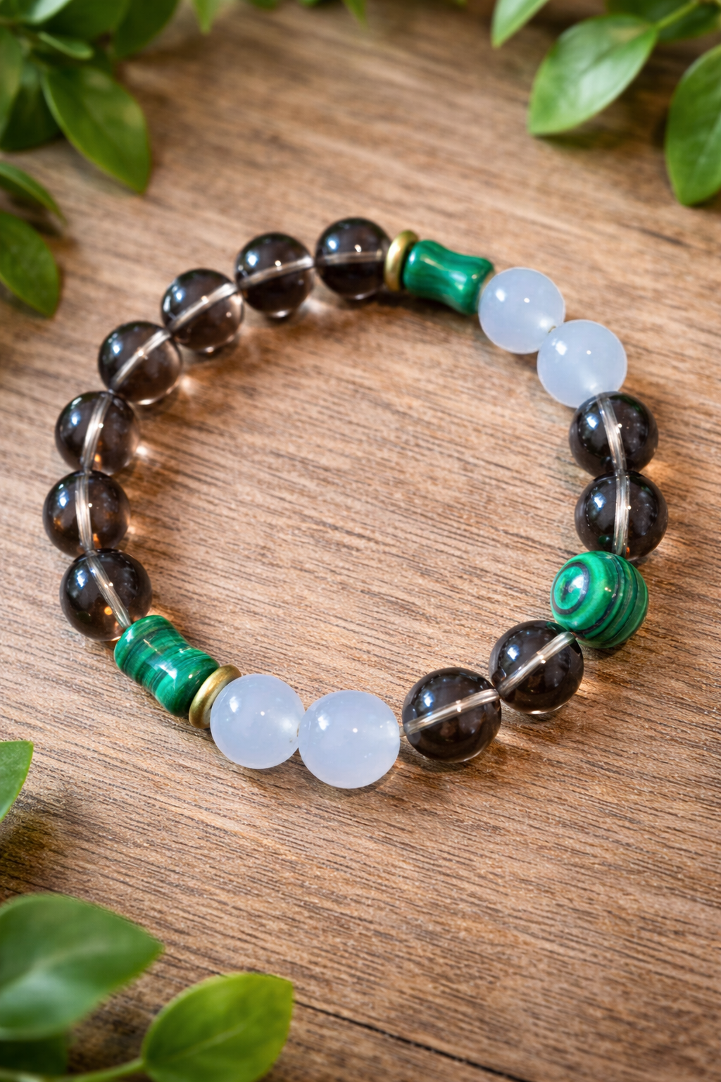 Malachite + Smoky Quartz Mix