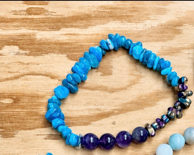 Blue Apatite Mix